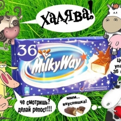 Целая упаковка шоколадок MILKY WAY