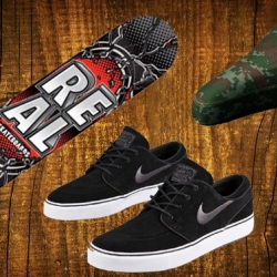 1. Доска для скейтбординга REAL;
2. Кеды Nike Stefan Janoski;
3. Седло для велосипеда United Day Tripod Fat